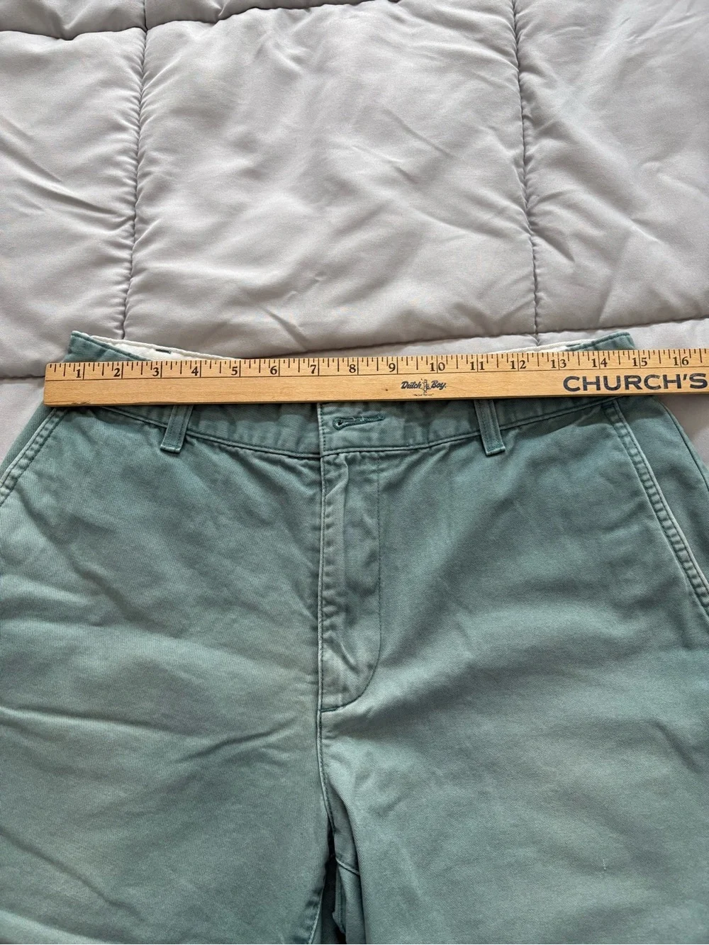 Dockers Men's Teal Flat Front Shorts Men's 30 100% Cotton
